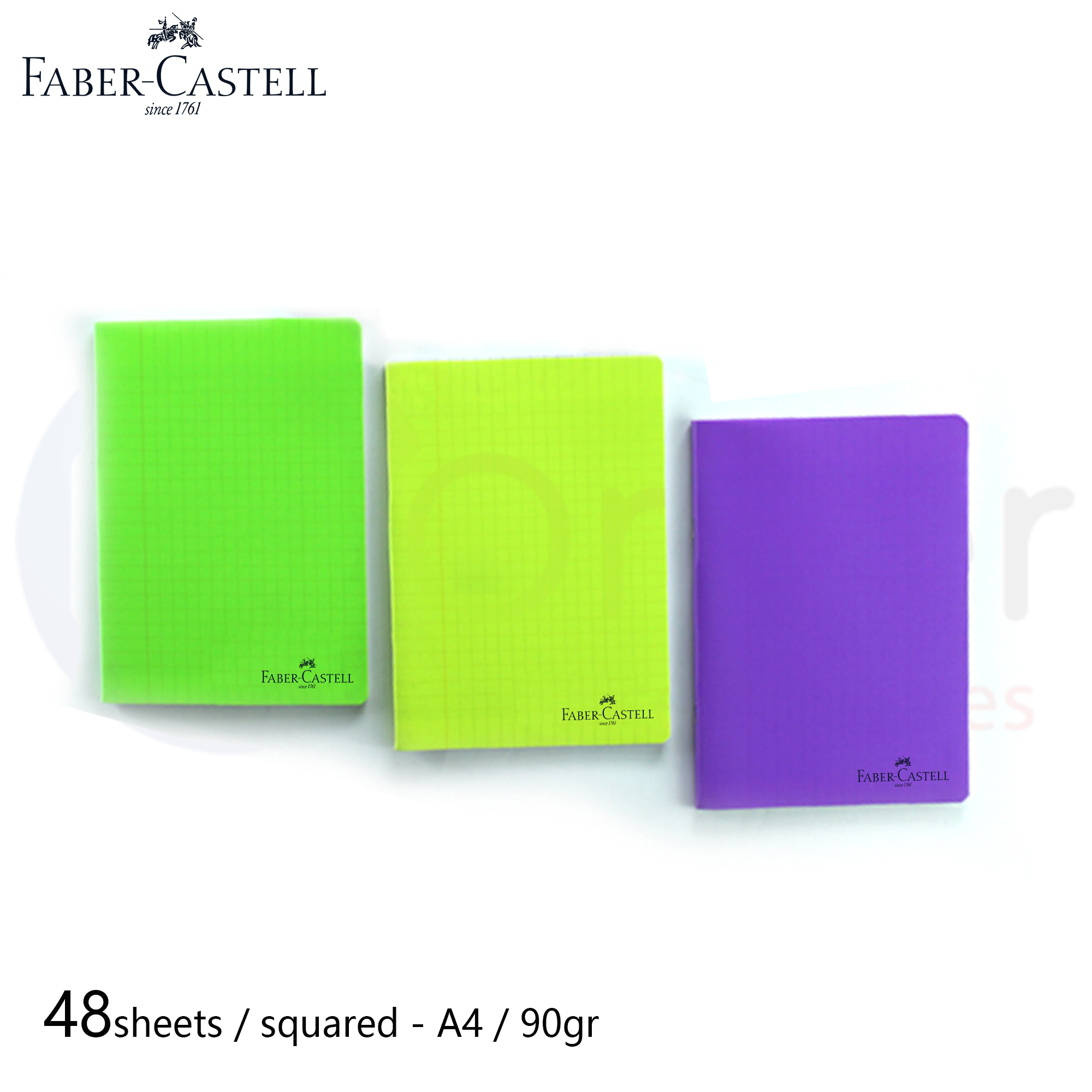 FABER CASTELL  PP  A4 copy book 48 sheets squares