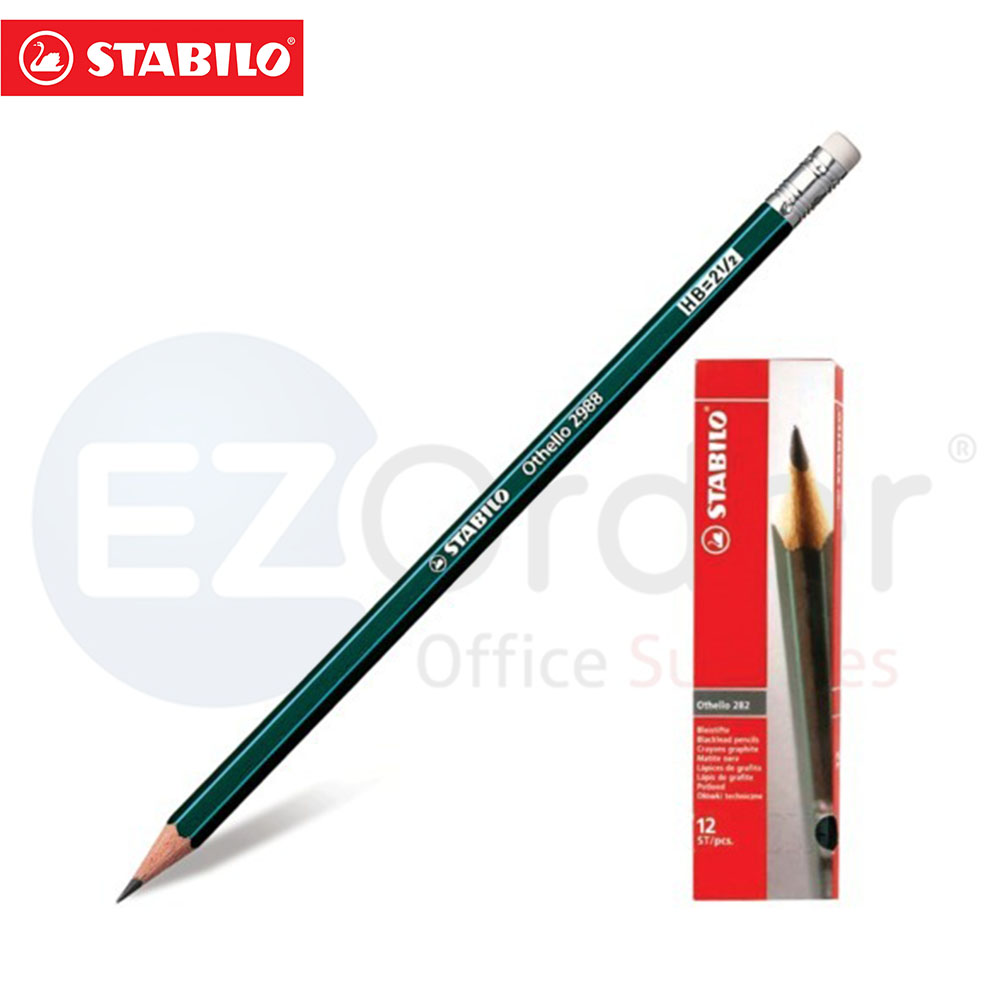 +Stabilo  OTHELLO pencils,HB, with eraser (12/PACK)