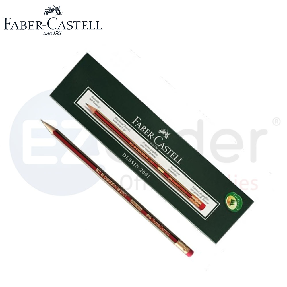 +Faber castel pencils HB No-2,  with eraser (12)