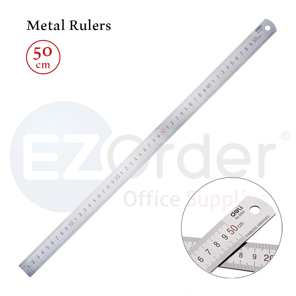 Ruler, metal, 50cm