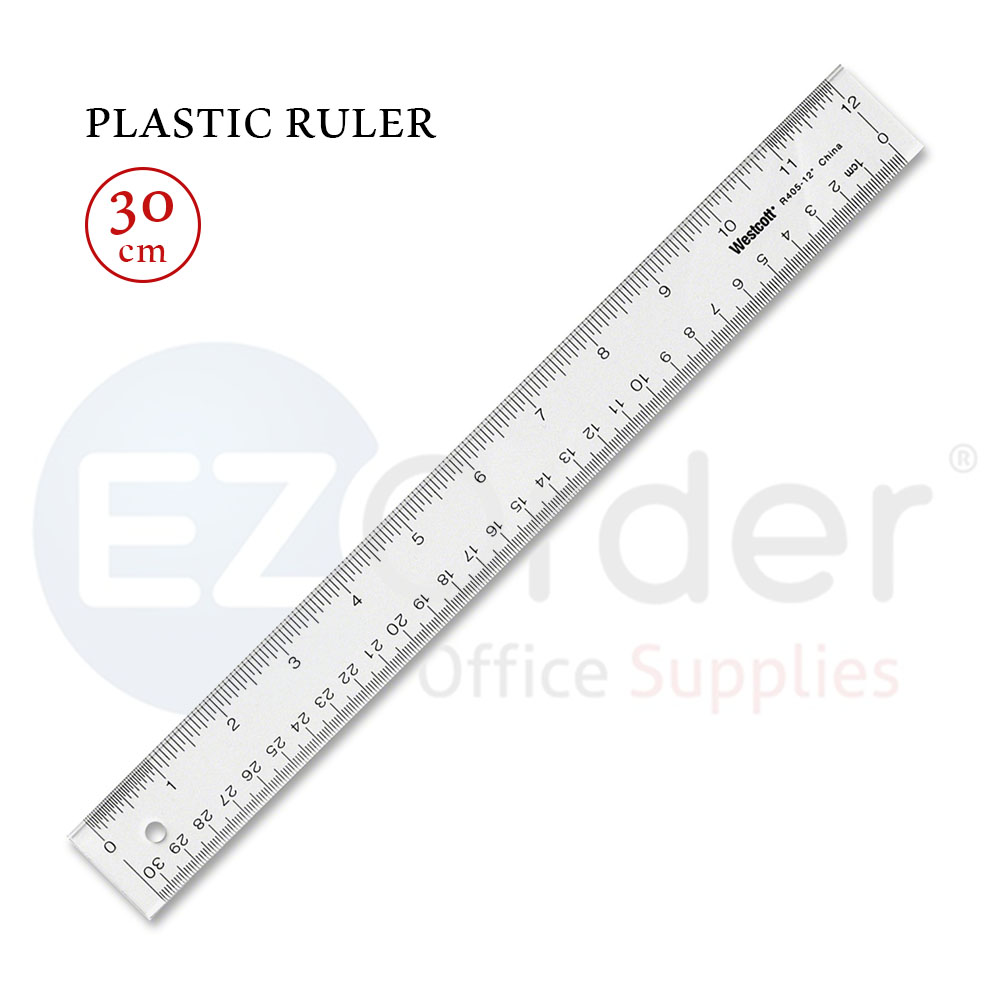 Ruler plastic, 30cm