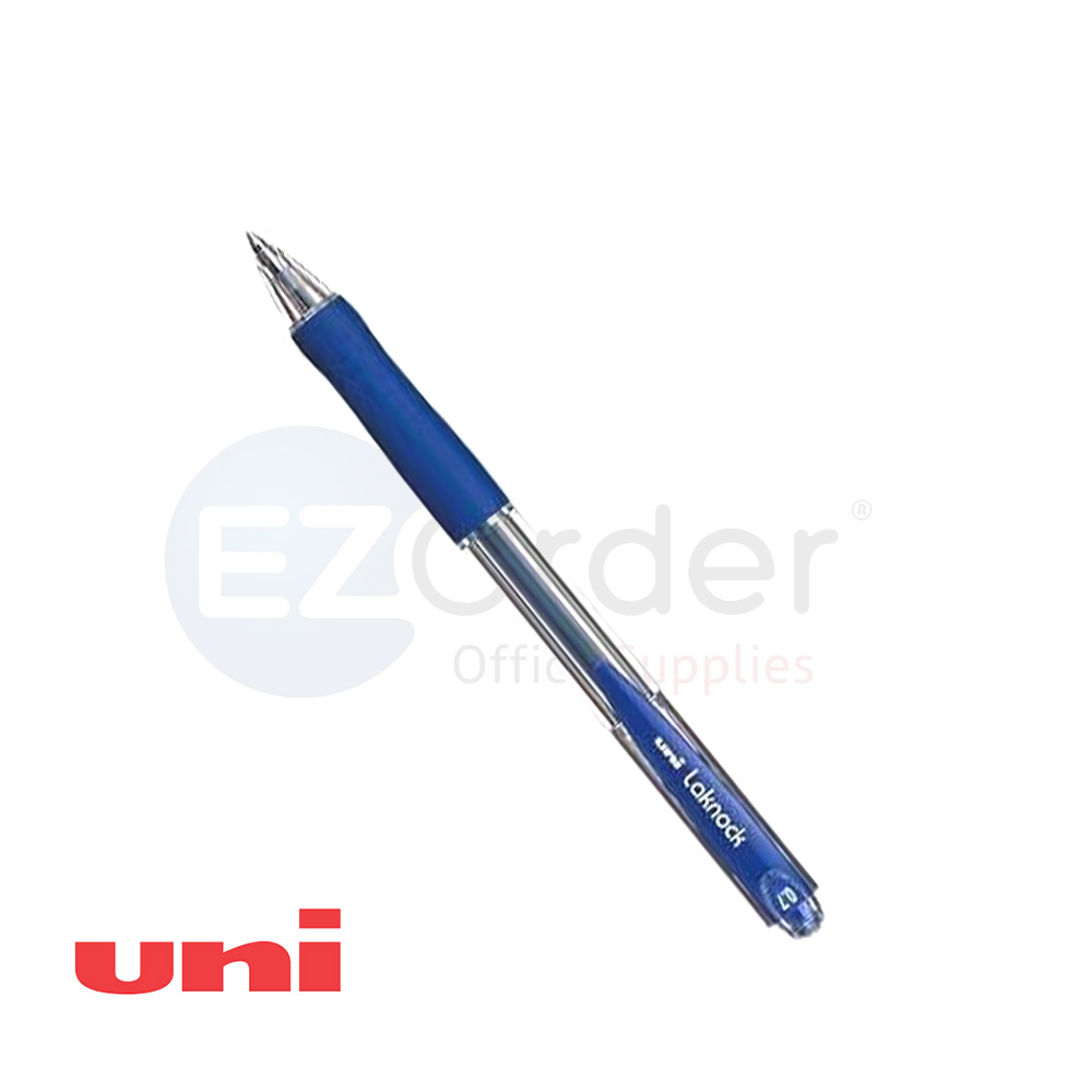 +#Uni-Ball Laknock with grip, retractable, blue