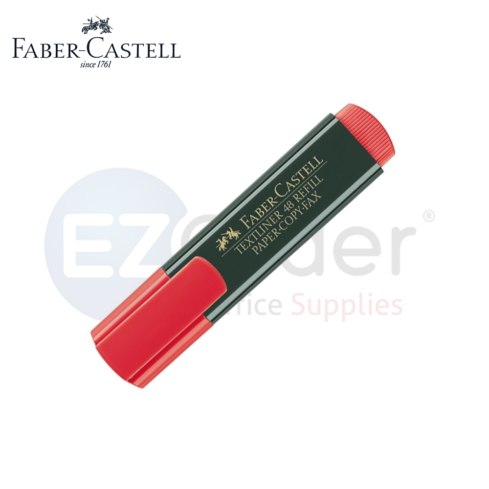 +Highlighter, Faber Castell, red