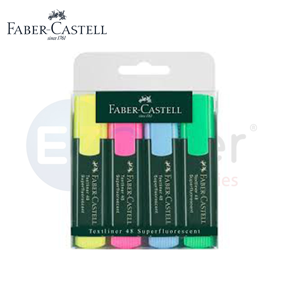 Highlighter, Faber Castell, wallet of 4