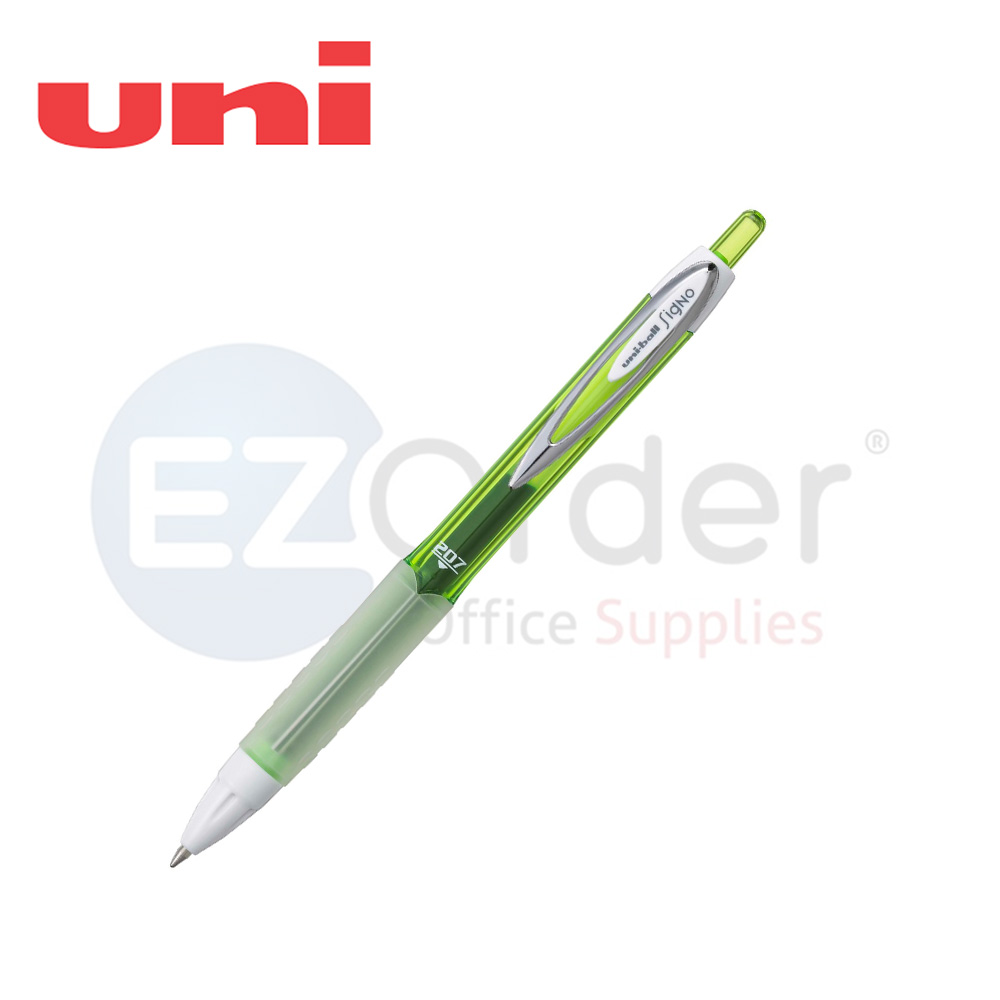 +Uniball  Retractable signo gel pen green 0.7mm