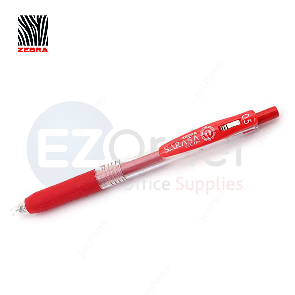 Zebra Sarasaclip red retractable gel pen