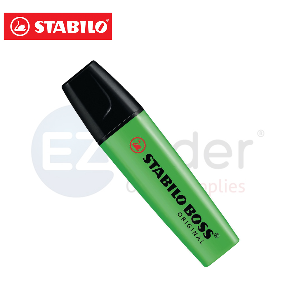 +Highlighter, Stabilo Boss, green