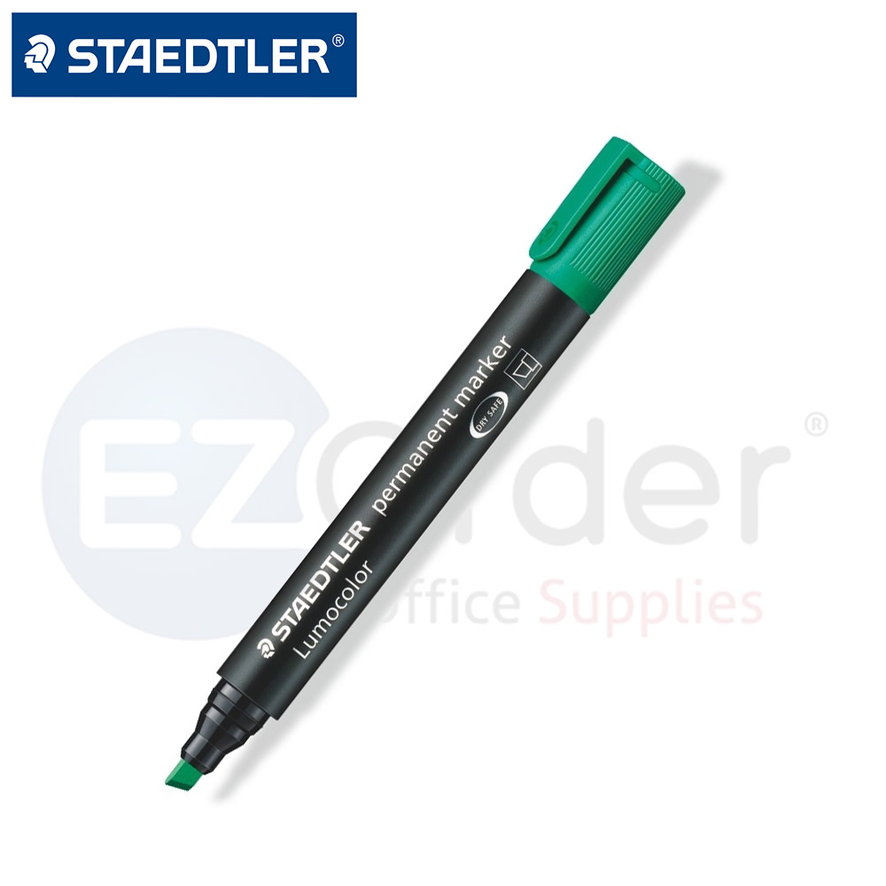 Marker,Staedtler,Dry Safe chisel tip,green