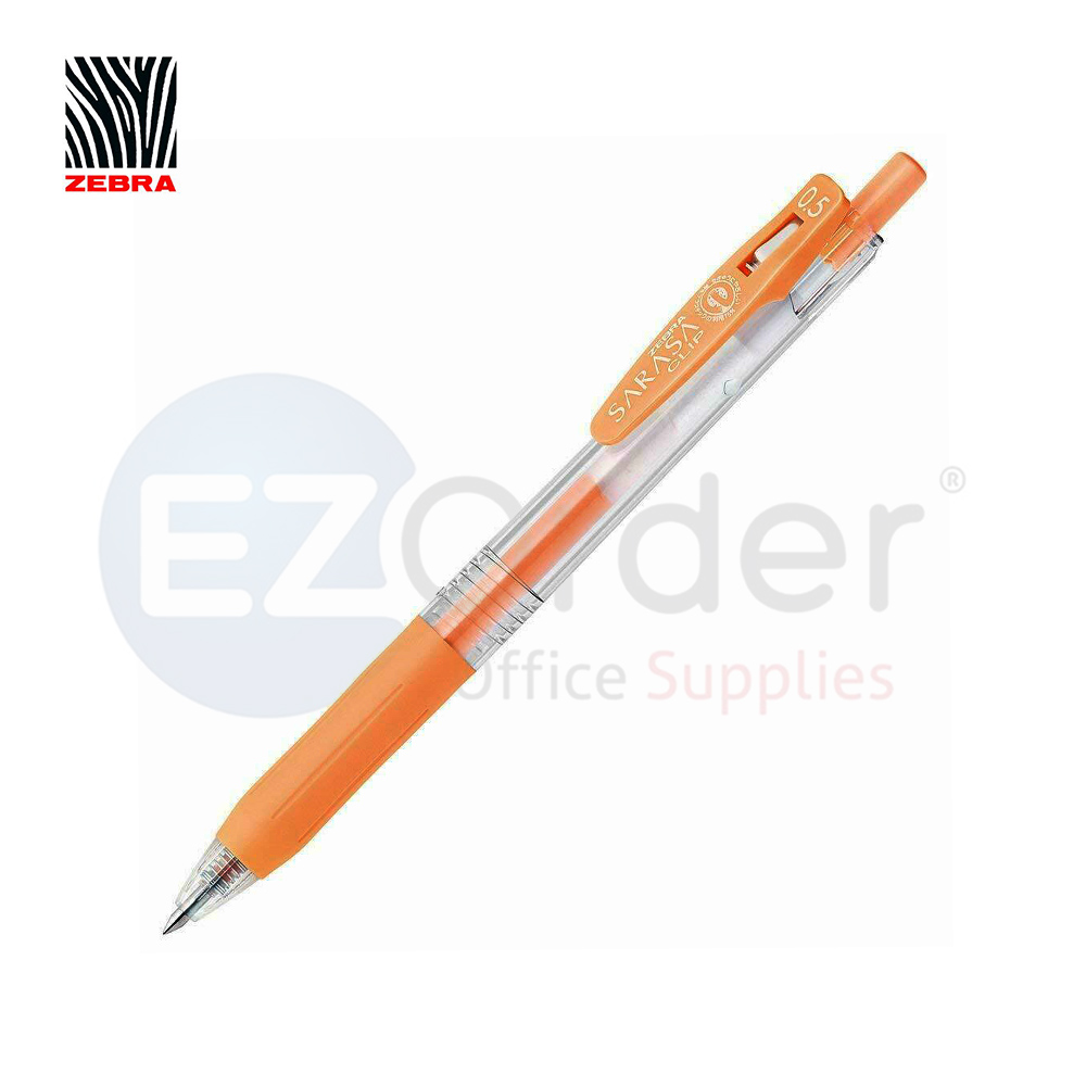 Zebra Sarasaclip orange retractable gel pen