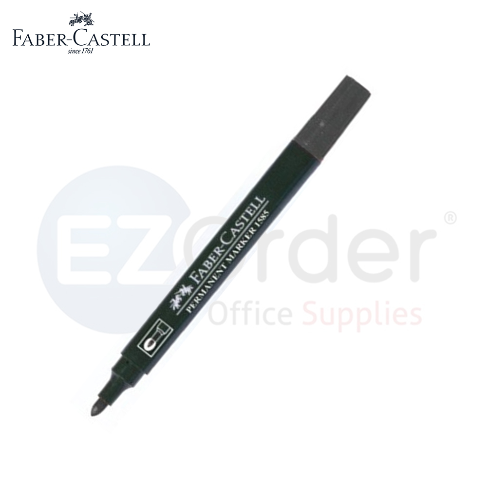 +Permanent marker,Faber Castell,chisel tip,black