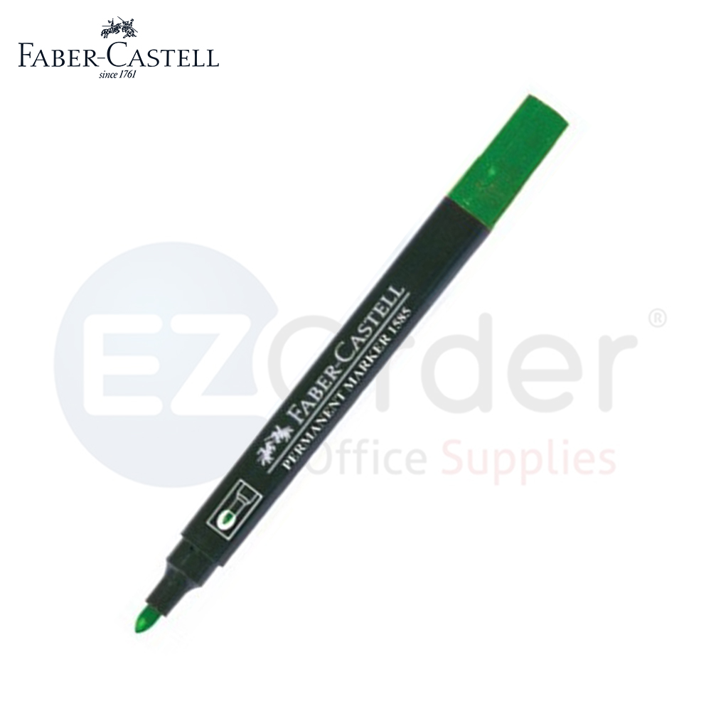 +Permanent marker,Faber Castell chisel tip,green