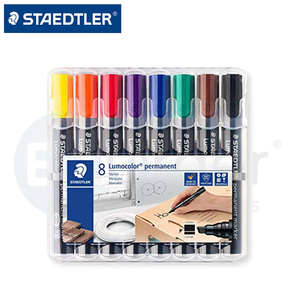 Staedtler Permanent marker pack/8 chisel tip