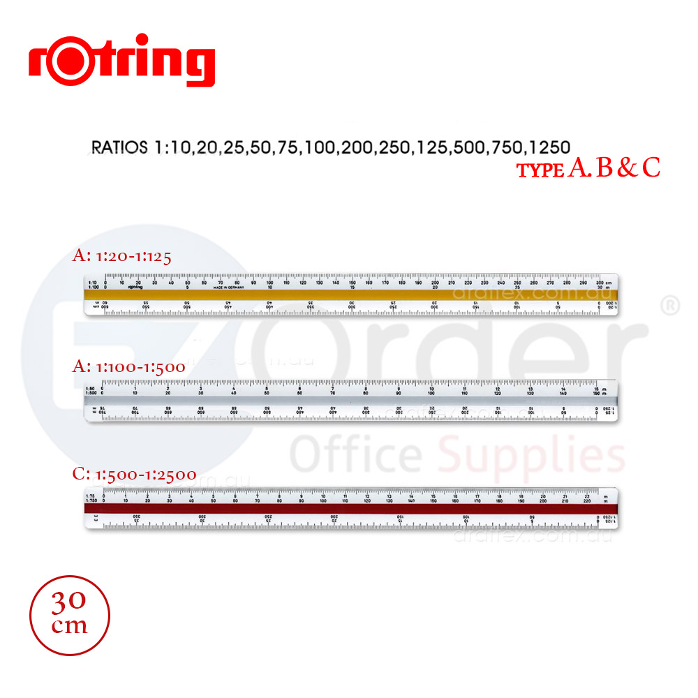 +#Rotring scale for architects 30 cm