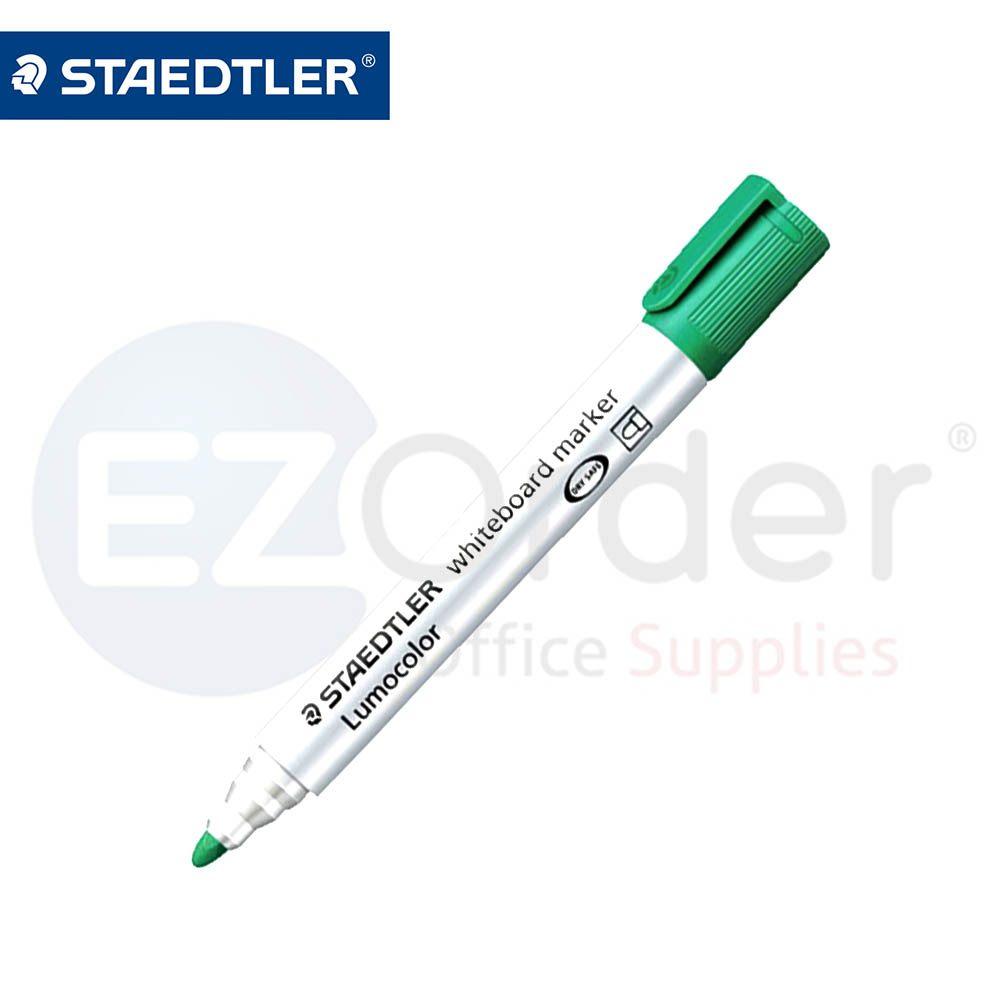 +Steadtler white board marker,green round tip