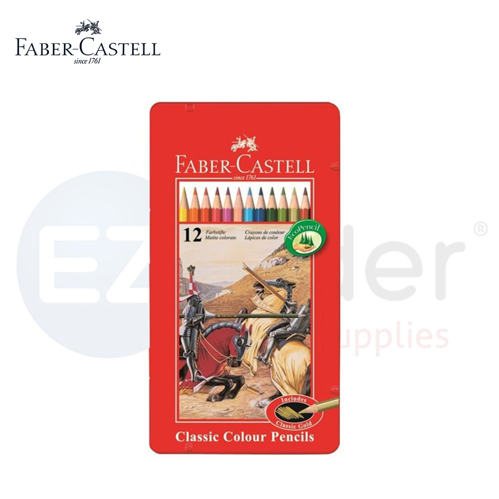 +Faber castel colored pencils(12) metal box
