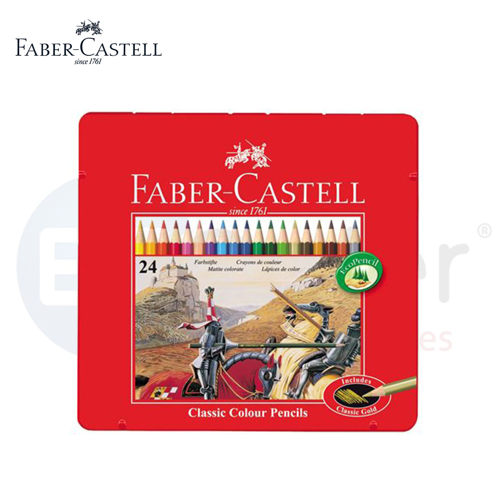 +Faber castel coloring pencils(24) metal box