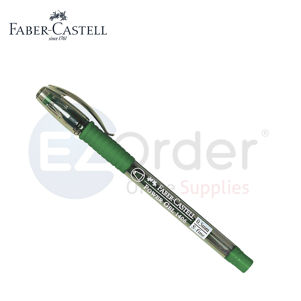 Faber Castel power gel,with grip, green 0.7mm