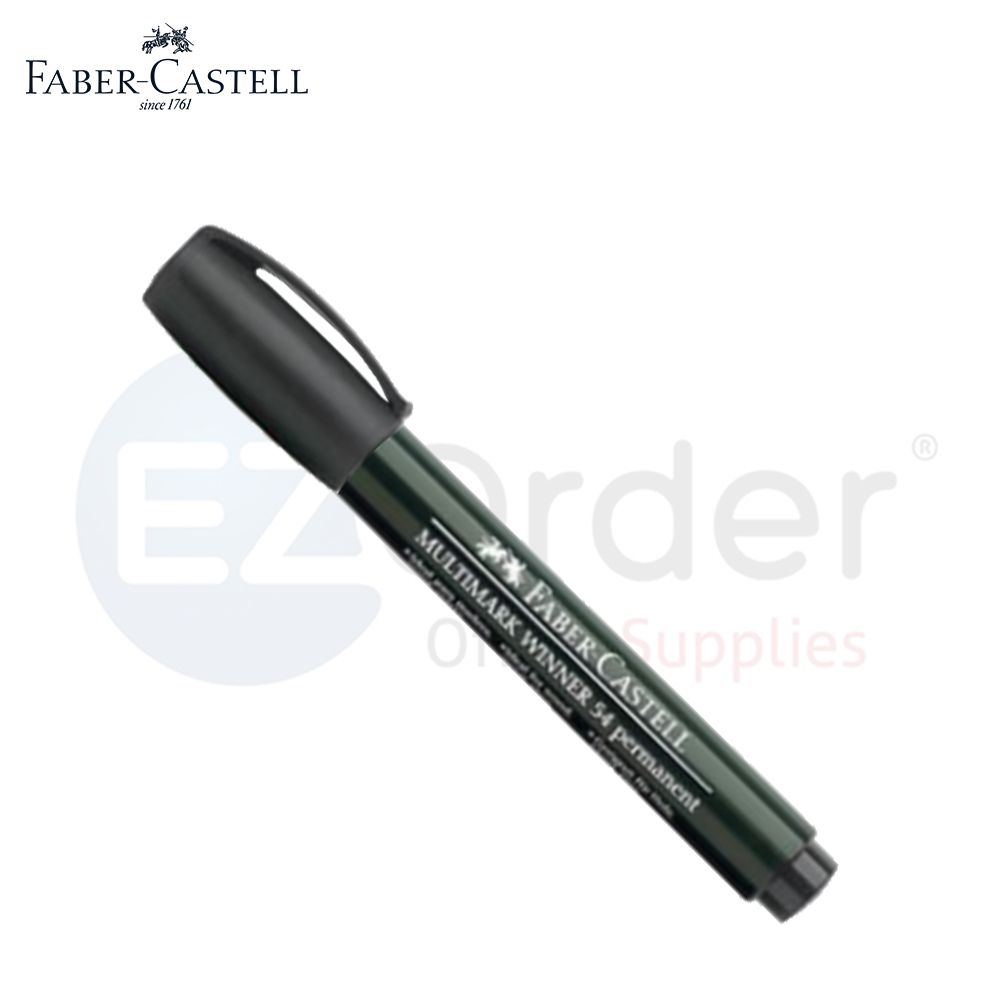 Permanent marker,Faber Castell round tip,black