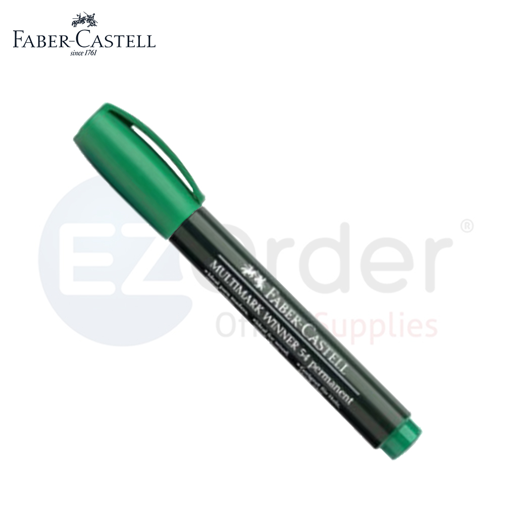 Permanent marker,Faber Castell round tip,green