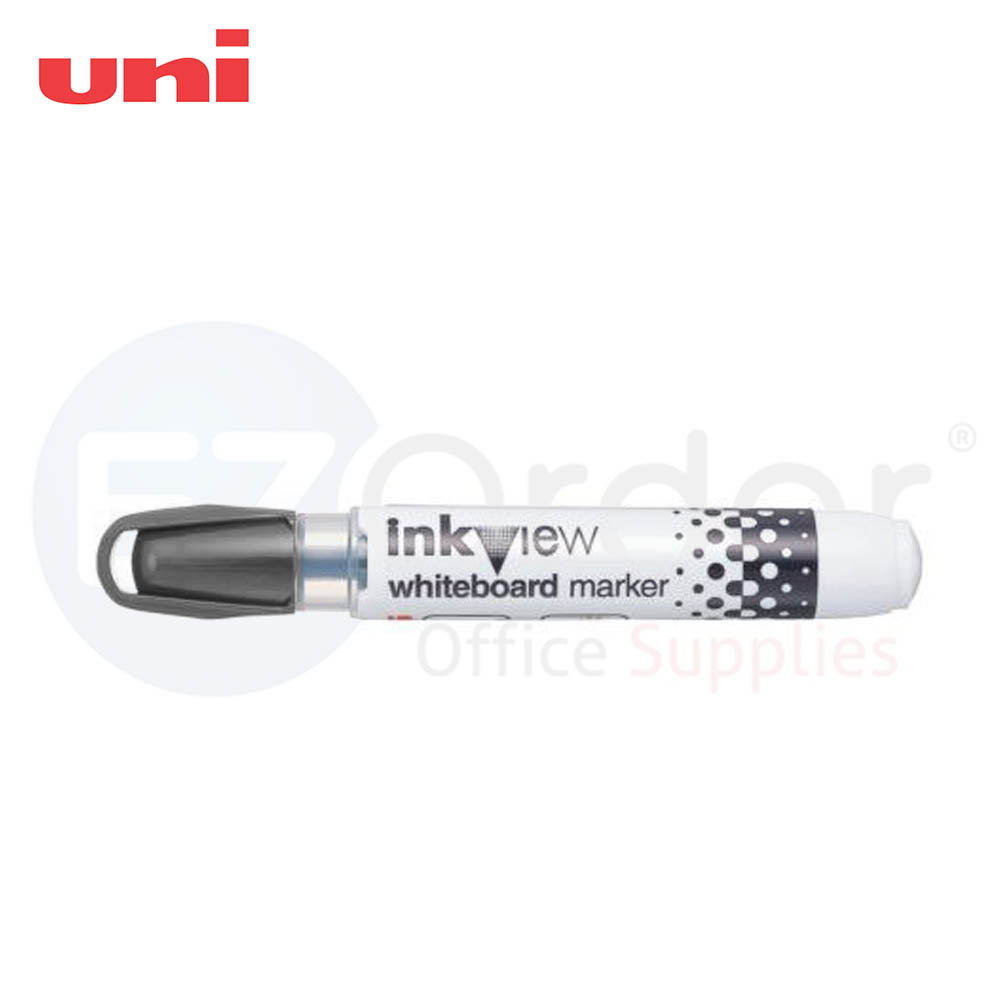 Uni  Whiteboard Marker, Chisel, Black