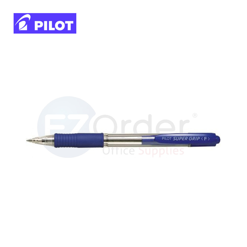 +Pilot ballpen super grip rectractable blue