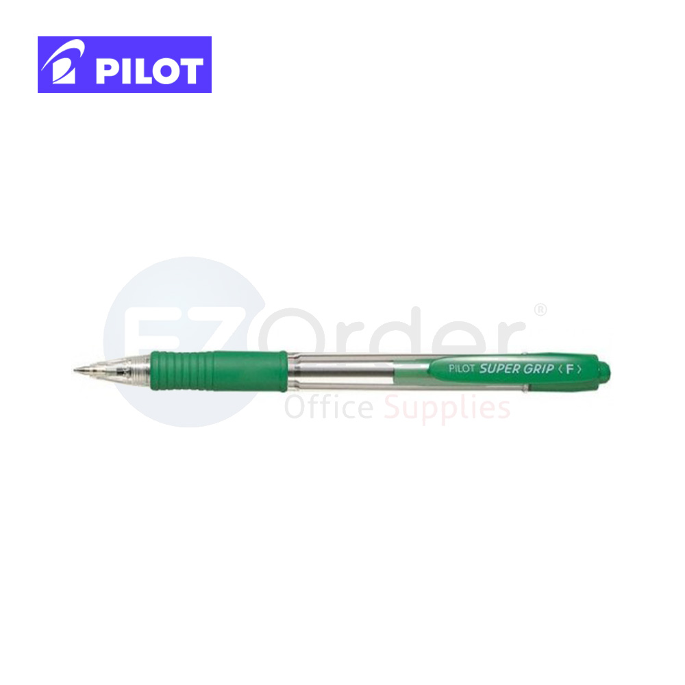 Pilot ballpen super grip rectractable green