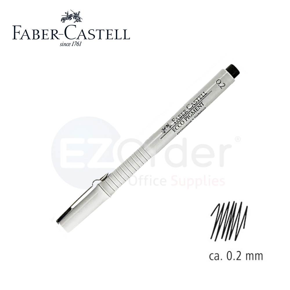 Faber castell pigment liner, 0.2mm, black