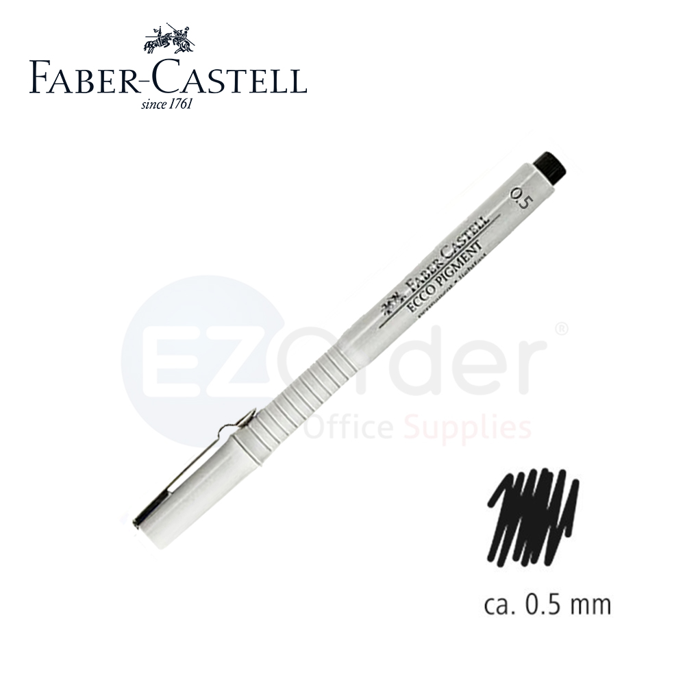 Faber castell pigment liner, 0.5mm, black