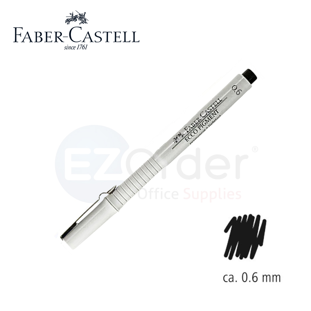 Faber castell pigment liner, 0.6mm, black