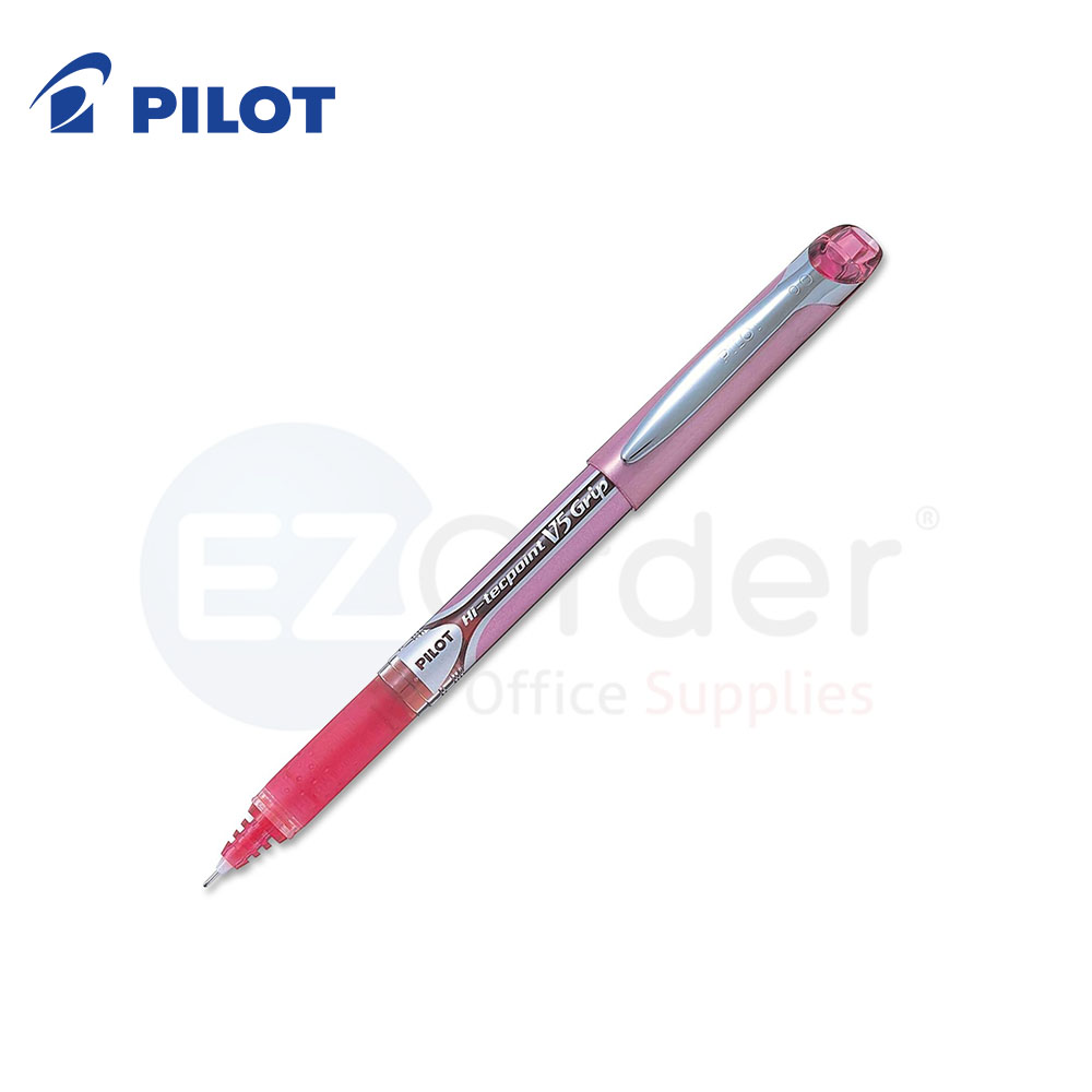 Pilot Hi-Tecpoint grip pink,V-5/V-7, NEEDLE POINT