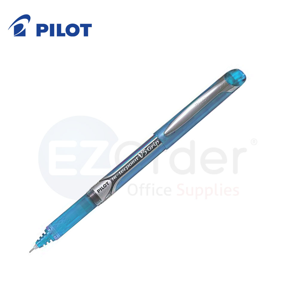 Pilot Hi-Tecpoint  grip light blue,V-5/V-7/V-10, NEEDLE POINT