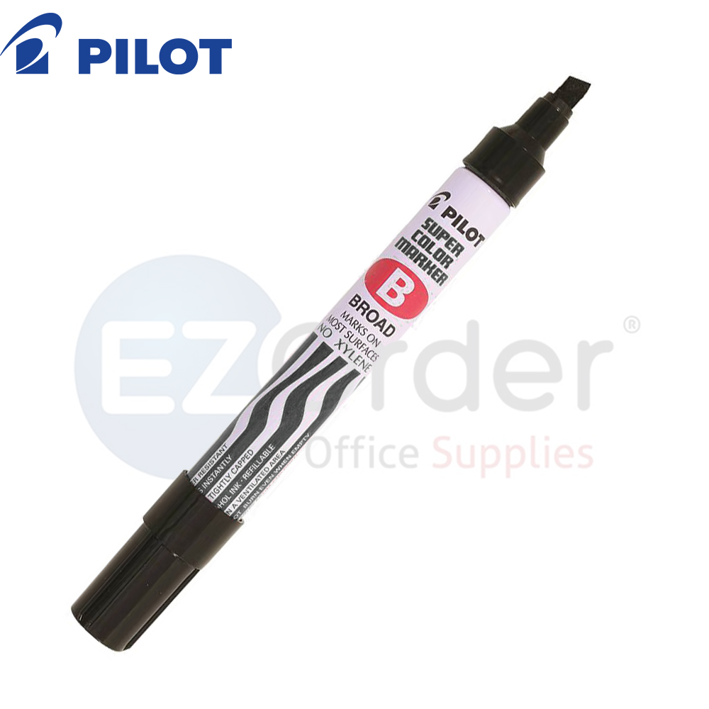 Pilot permanent marker chisel tip black