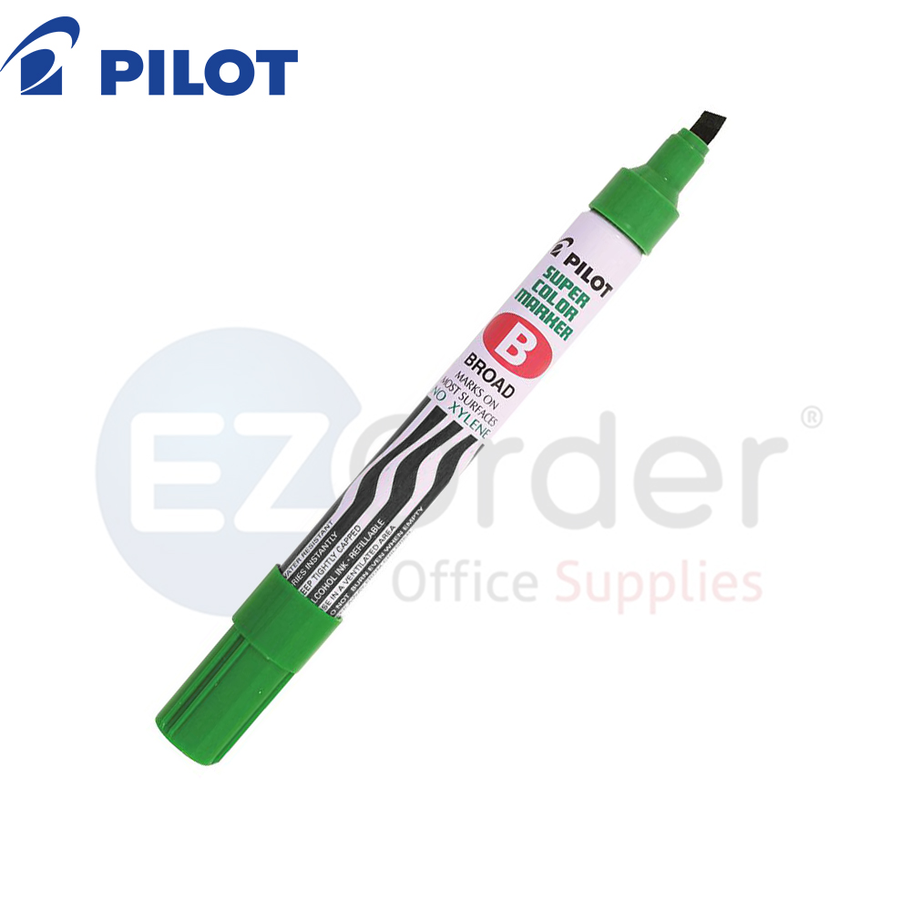 Pilot permanent marker chisel tip green