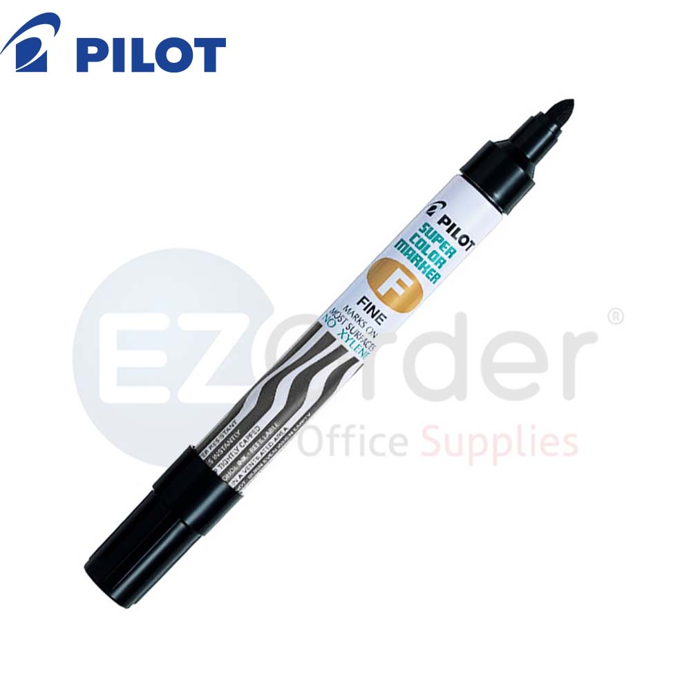 Pilot permanent marker round tip black