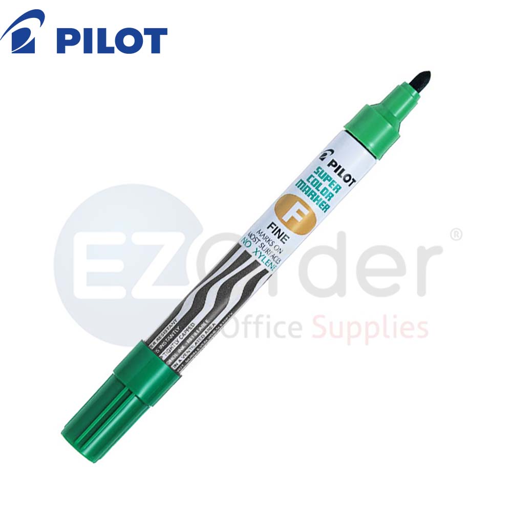 Pilot permanent marker round tip green