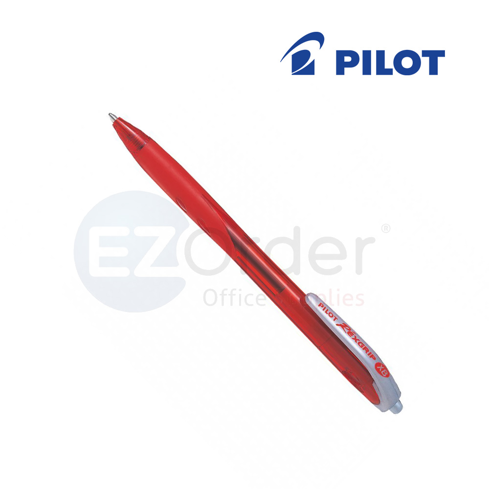 Pilot Rexigrip rectractable ball pen  red 1.0mm