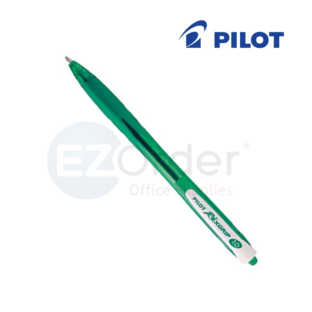 Pilot Rexigrip rectractable ball pen  green 1.0mm