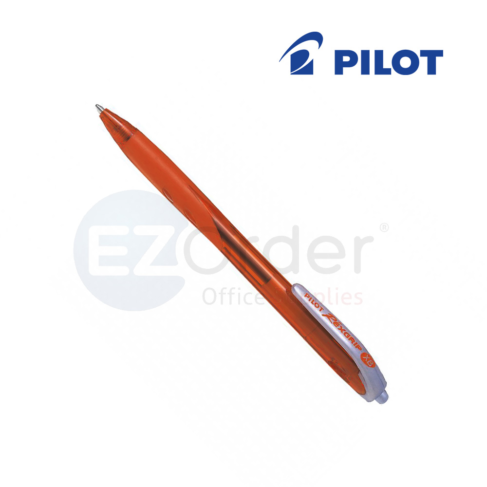 Pilot Rexigrip rectractable ball pen  orange 1.0mm