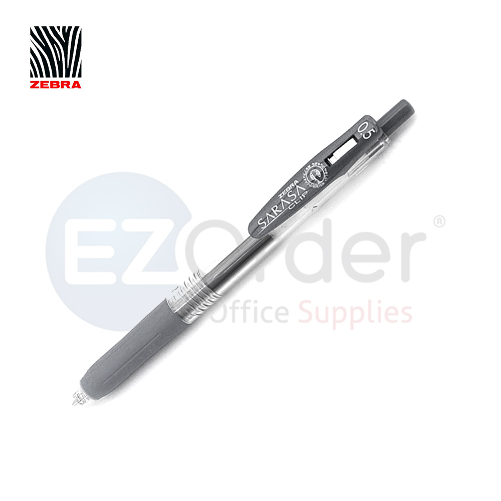 Zebra Sarasaclip grey retarctable gelpen 0.5-0.7-1.0mm