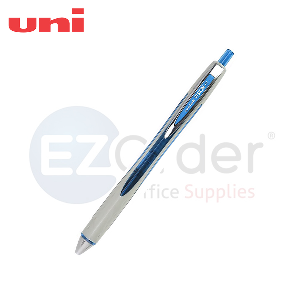 Uniball roller gel pen retractable,blue 0.8mm