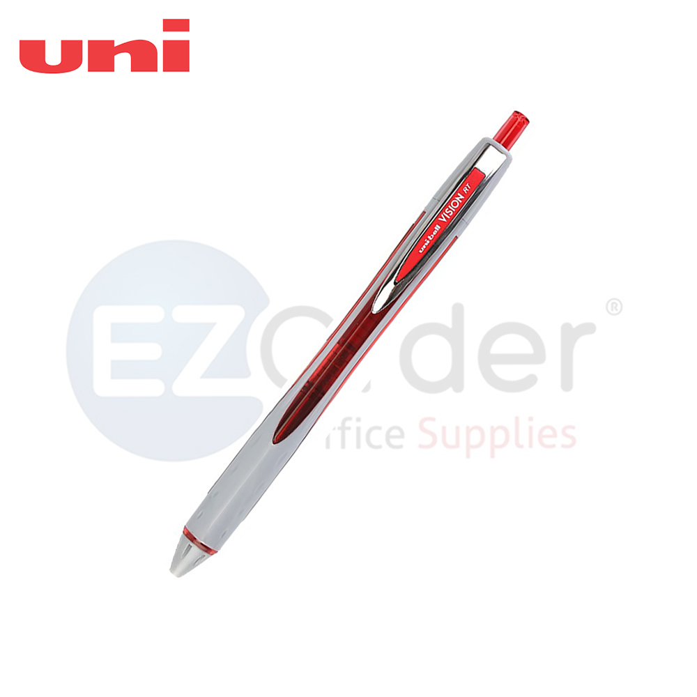 Uniball roller gel pen retractable,red 0.8mm