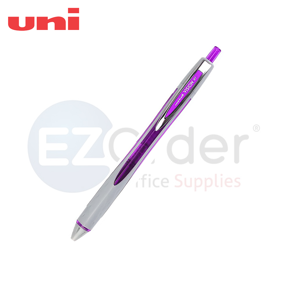 Uniball roller gel pen retractable,purple 0.8mm