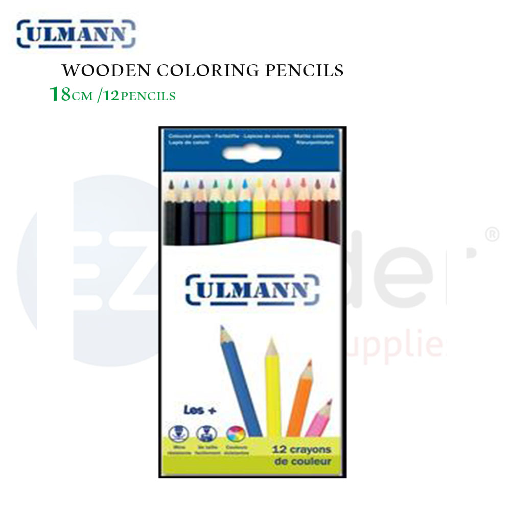 ULLMAN Wooden Coloring pencils (12 colors)
