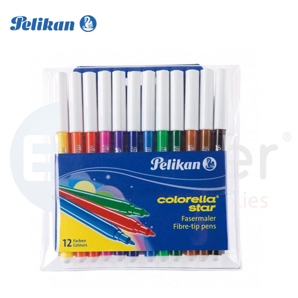 Pelikan fiber coloring pens 12 colors, (Feutre)