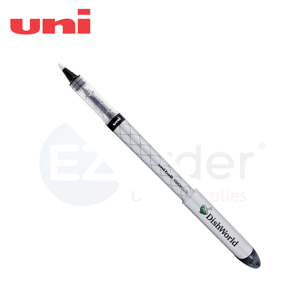 Uni-ball Vision Elite, 0.8mm, SILVER DEA DESIGN black ink