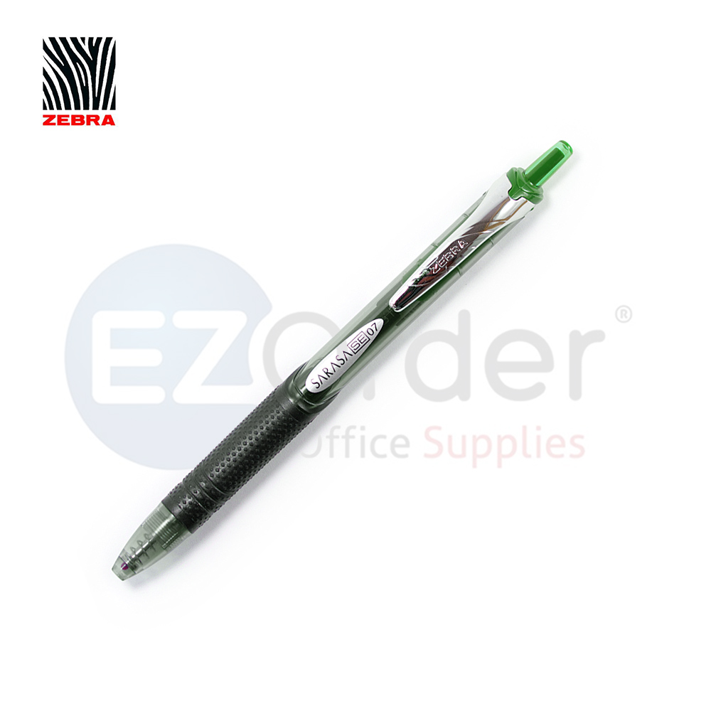 Zebra Sarasa  SE retractable gel pen ,green, 0.7mm