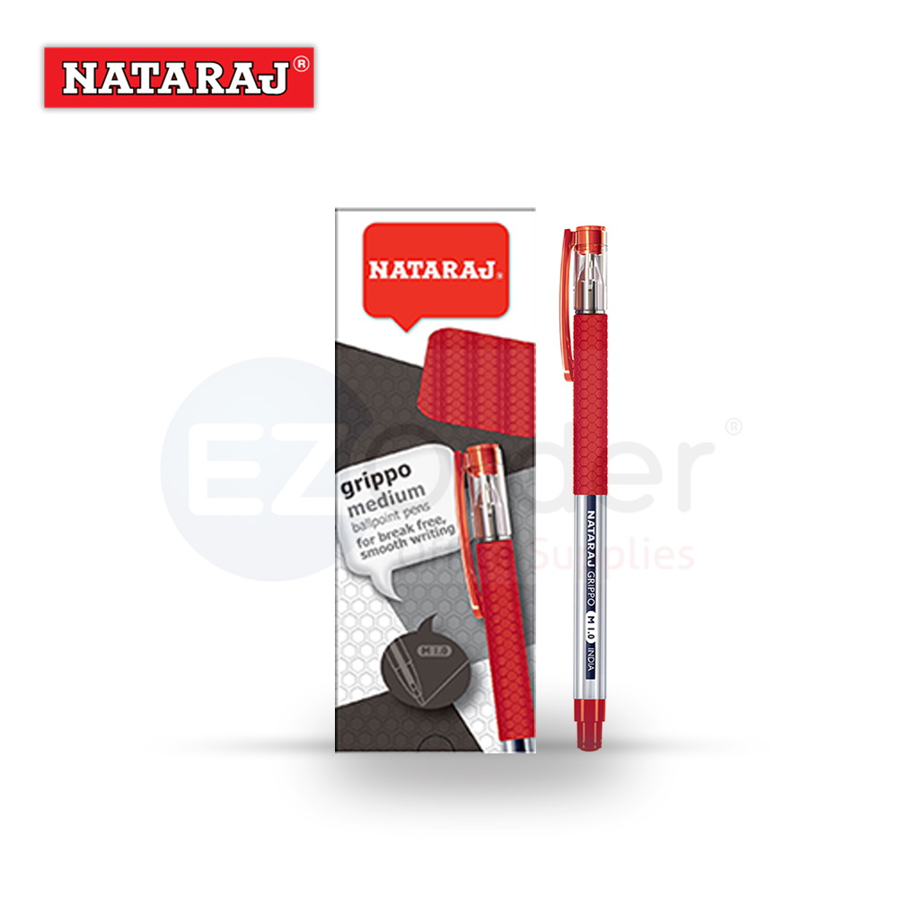 NATARAJ GRIPPO Ball pen red fine 0.7mm