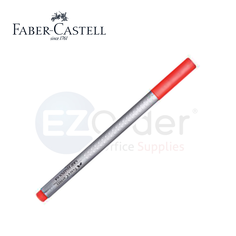 FABER CASTELL  fineliner pen w/grip red 0.4mm