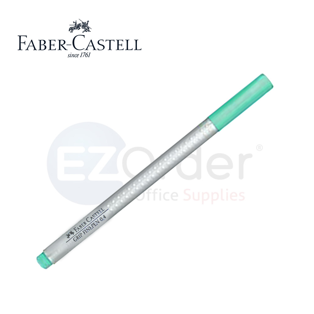 FABER CASTELL  fineliner pen w/grip light green 0.4mm