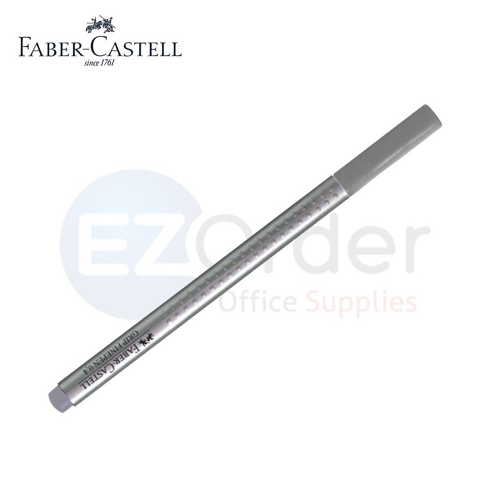 FABER CASTELL  fineliner pen w/grip grey 0.4mm